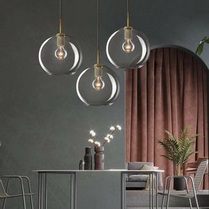 Radiant Elegance - Vintage Clear Glass Pendant Lamp