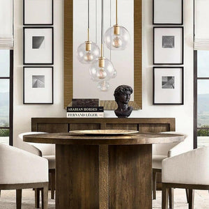 Radiant Elegance - Vintage Clear Glass Pendant Lamp