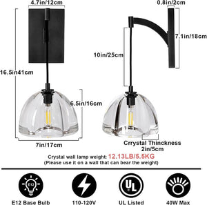 Volker - Modern Crystal Wall Lamp