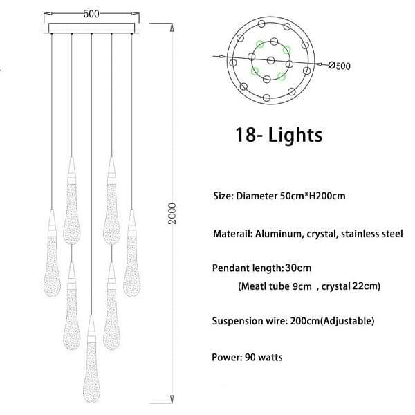 Forcis - Crystal Sparkle Drop Pendants | Bright & Plus.