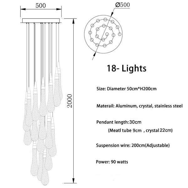 Forcis - Crystal Sparkle Drop Pendants | Bright & Plus.