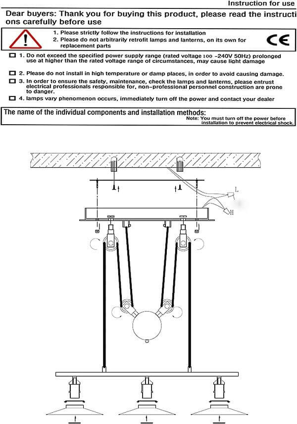 Anouk - Retro Pendant Retractable Chandelier Light Adjustable | Bright & Plus.