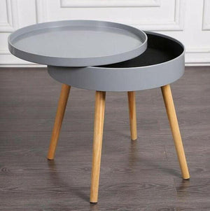 Carson - Modern Nordic Storage Round Side Table | Bright & Plus.