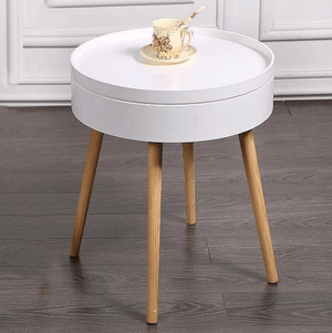 Carson - Modern Nordic Storage Round Side Table | Bright & Plus.