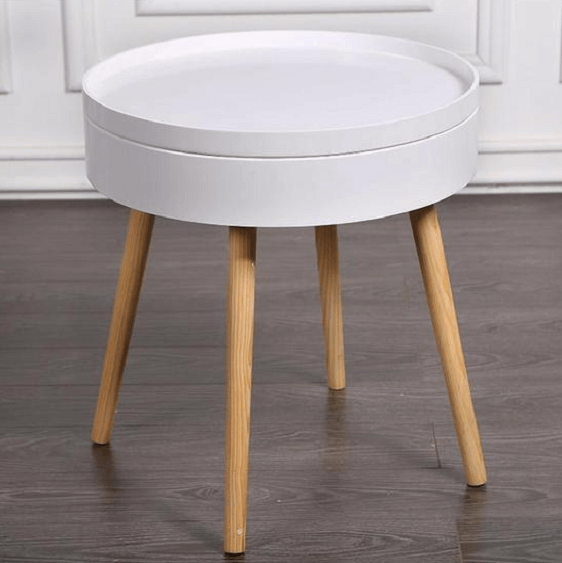 Carson - Modern Nordic Storage Round Side Table | Bright & Plus.