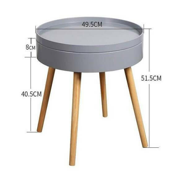 Carson - Modern Nordic Storage Round Side Table | Bright & Plus.