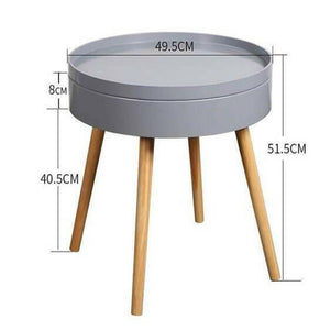 Carson - Modern Nordic Storage Round Side Table | Bright & Plus.