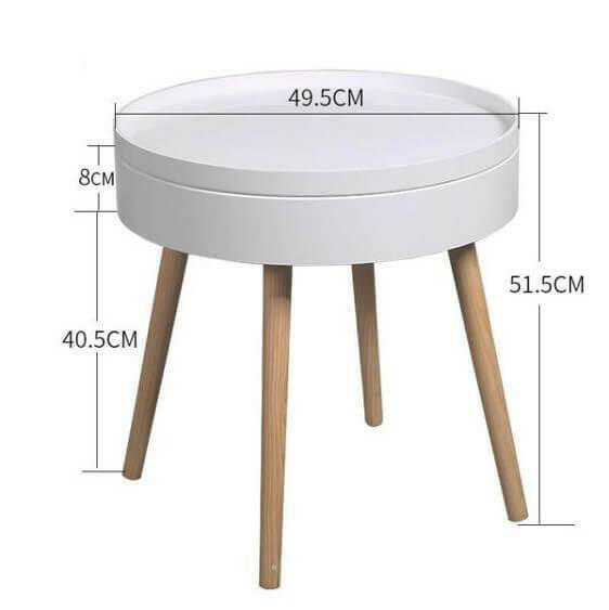 Carson - Modern Nordic Storage Round Side Table | Bright & Plus.