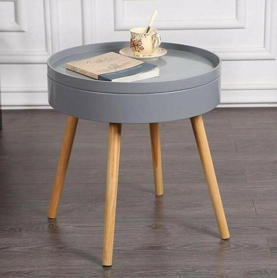 Carson - Modern Nordic Storage Round Side Table | Bright & Plus.