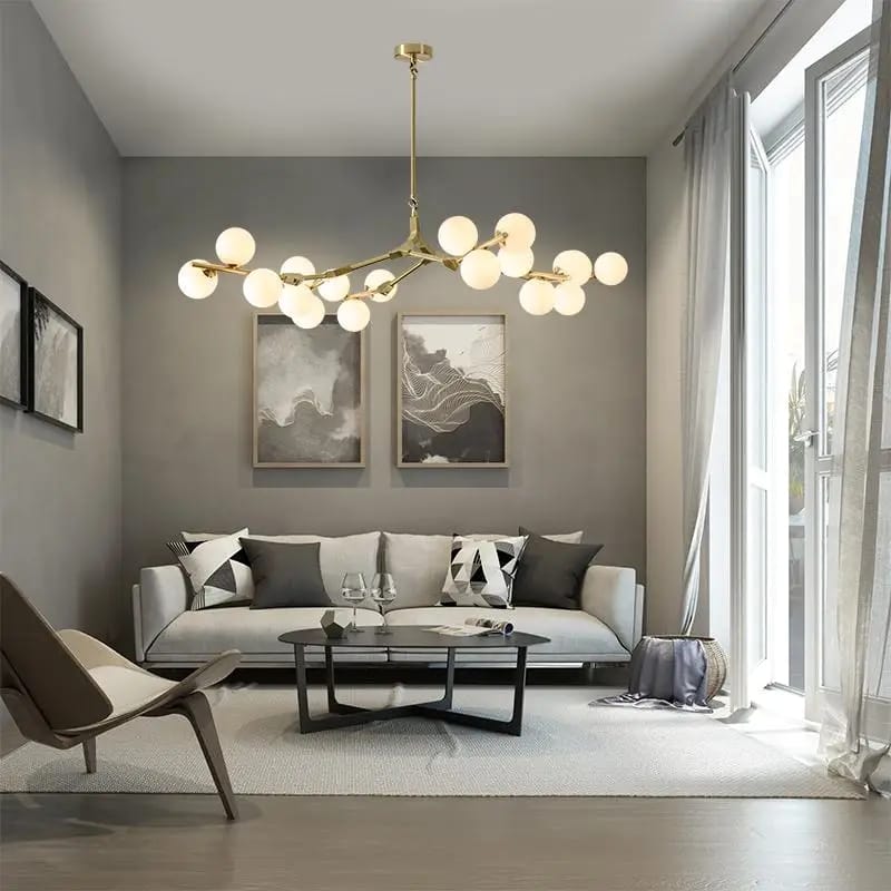 Ethereal - Modern LED Branch Chandelier with Crystal Spheres