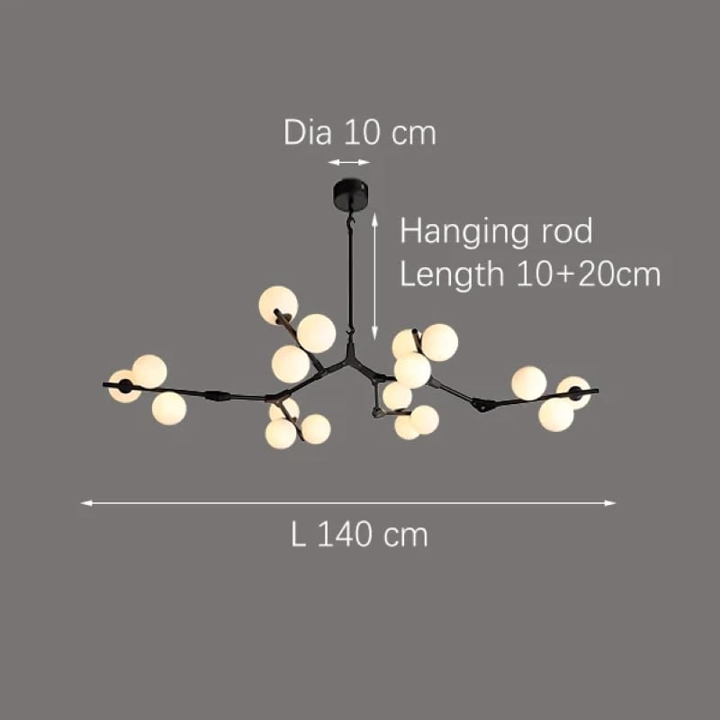 Ethereal - Modern LED Branch Chandelier with Crystal Spheres