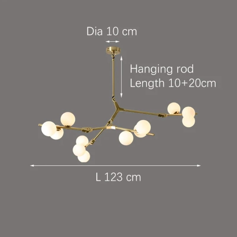 Ethereal - Modern LED Branch Chandelier with Crystal Spheres