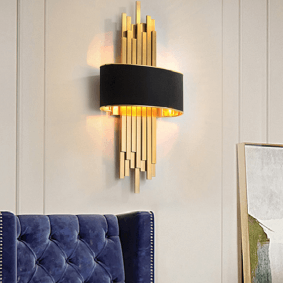 Hanett- LED Gold Metal Sconce | Bright & Plus.