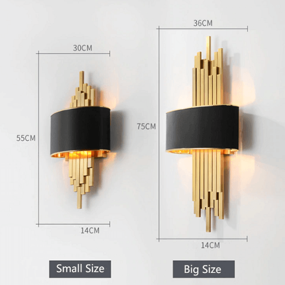 Hanett- LED Gold Metal Sconce | Bright & Plus.