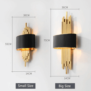 Hanett- LED Gold Metal Sconce | Bright & Plus.