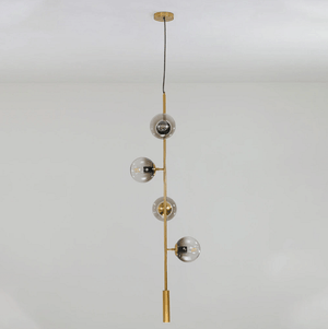 Olive Tree Branch 4 head Vertical Line Chandelier | Bright & Plus.