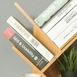 Paityn - Angled Desktop Bookcase | Bright & Plus.