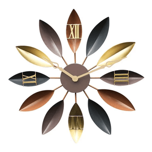 Roma - Mediterranean Leaf Spoke Clock | Bright & Plus.