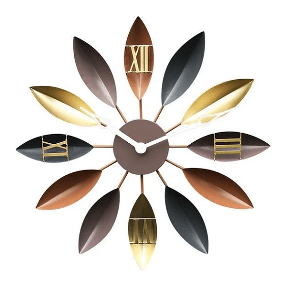 Roma - Mediterranean Leaf Spoke Clock | Bright & Plus.