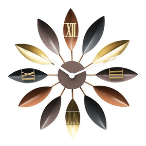 Roma - Mediterranean Leaf Spoke Clock | Bright & Plus.
