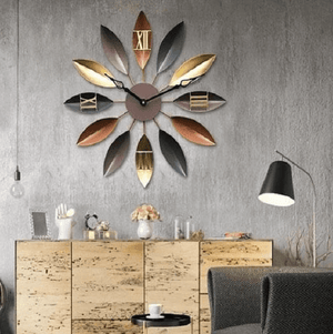 Roma - Mediterranean Leaf Spoke Clock | Bright & Plus.