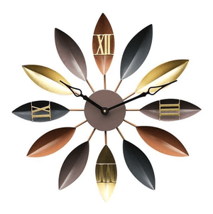 Roma - Mediterranean Leaf Spoke Clock | Bright & Plus.