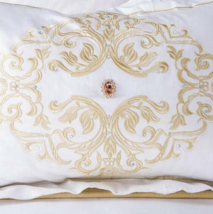 Royal White Egyptian Cotton Duvet Bedding Set | Bright & Plus.