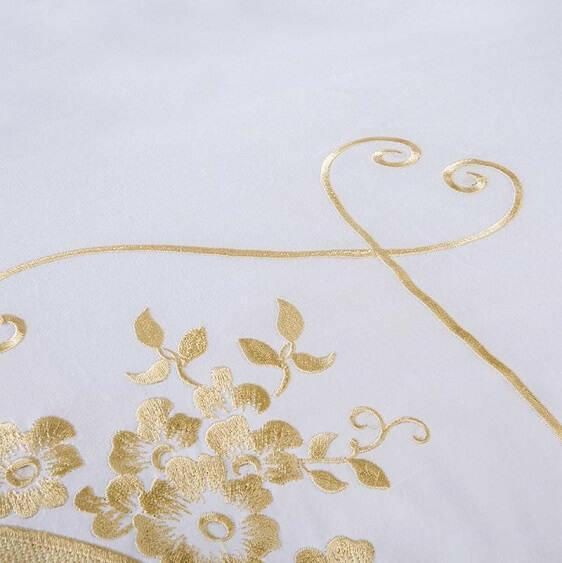 Royal White Egyptian Cotton Duvet Bedding Set | Bright & Plus.