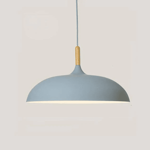 Silke - Modern Style Pendant Lamp in colored aluminum and wood