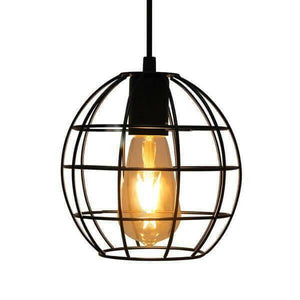 Spherical Hanging Cage Drop Pendant Light | Bright & Plus.