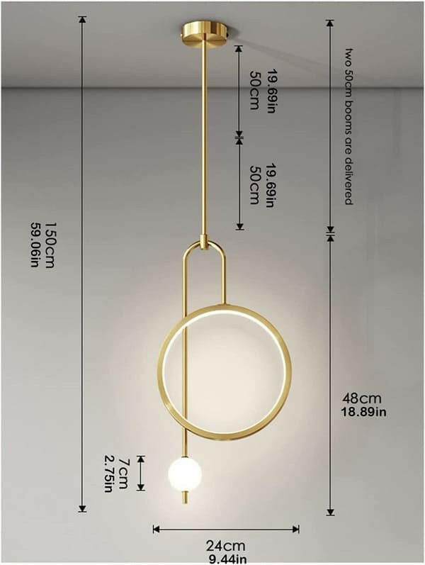 Strom - Gold Ring Pendant Light Modern