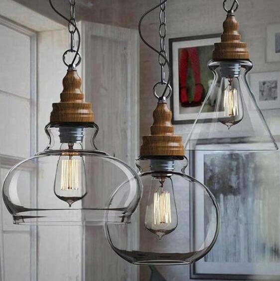 Thalia - Clear Glass Vintage Antique Hanging Light | Bright & Plus.