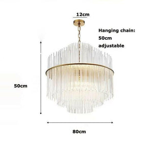 Trizia - Nordic Iron Glass Chandelier