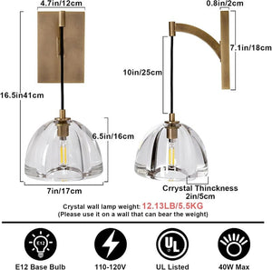 Volker - Modern Crystal Wall Lamp