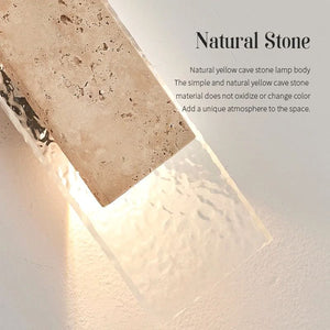 Waterproof Outdoor Wall Lamp Made of Natural Stone and Glass