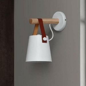 Wooden Lantern Nordic Hanging Wall Lamp | Bright & Plus.