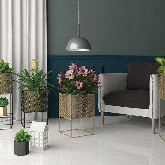 Zane - Modern Nordic Iron Mesh Planter Box | Bright & Plus.