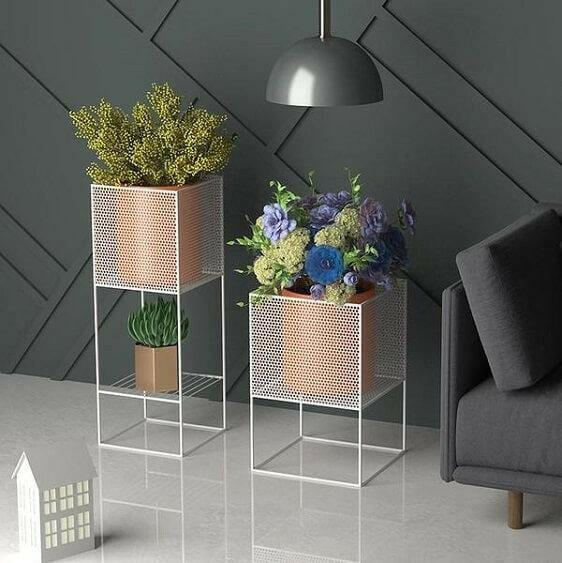 Zane - Modern Nordic Iron Mesh Planter Box | Bright & Plus.