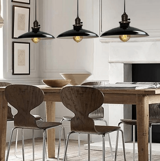 Zelus - Vintage Retro Metal Shade Hanging Lamp | Bright & Plus.