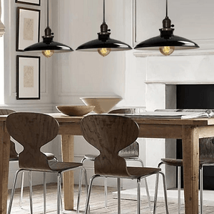 Zelus - Vintage Retro Metal Shade Hanging Lamp | Bright & Plus.