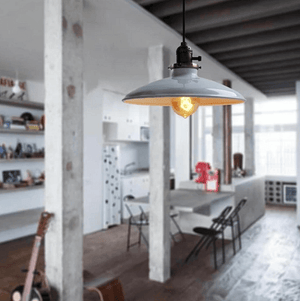 Zelus - Vintage Retro Metal Shade Hanging Lamp | Bright & Plus.