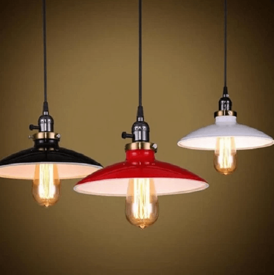 Zelus - Vintage Retro Metal Shade Hanging Lamp | Bright & Plus.