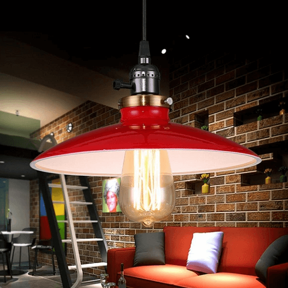 Zelus - Vintage Retro Metal Shade Hanging Lamp | Bright & Plus.