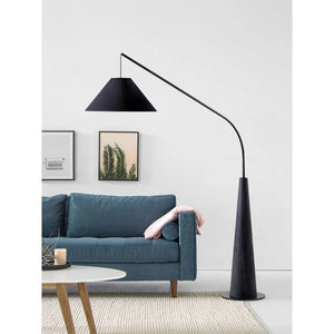 Zirac – Luxury Floor Lamp with Wooden Arch and Fabric Shade