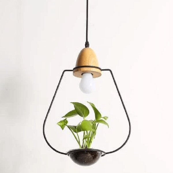 Zox - Modern Nordic Iron Pendant Planter Lamp | Bright & Plus.