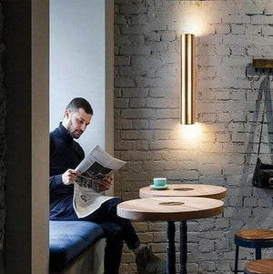 Tobias - Modern Nordic Art Deco Cylinder Wall Lamp | Bright & Plus.